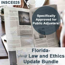 4 hr Law & Ethics Update Plus - 3-20 Public Adjusters (2025) CE Course (13 hrs) (INSCE025FL13k)