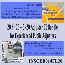20 hr CE 3-20 Adjuster CE Bundle for Experienced Public Adjusters 