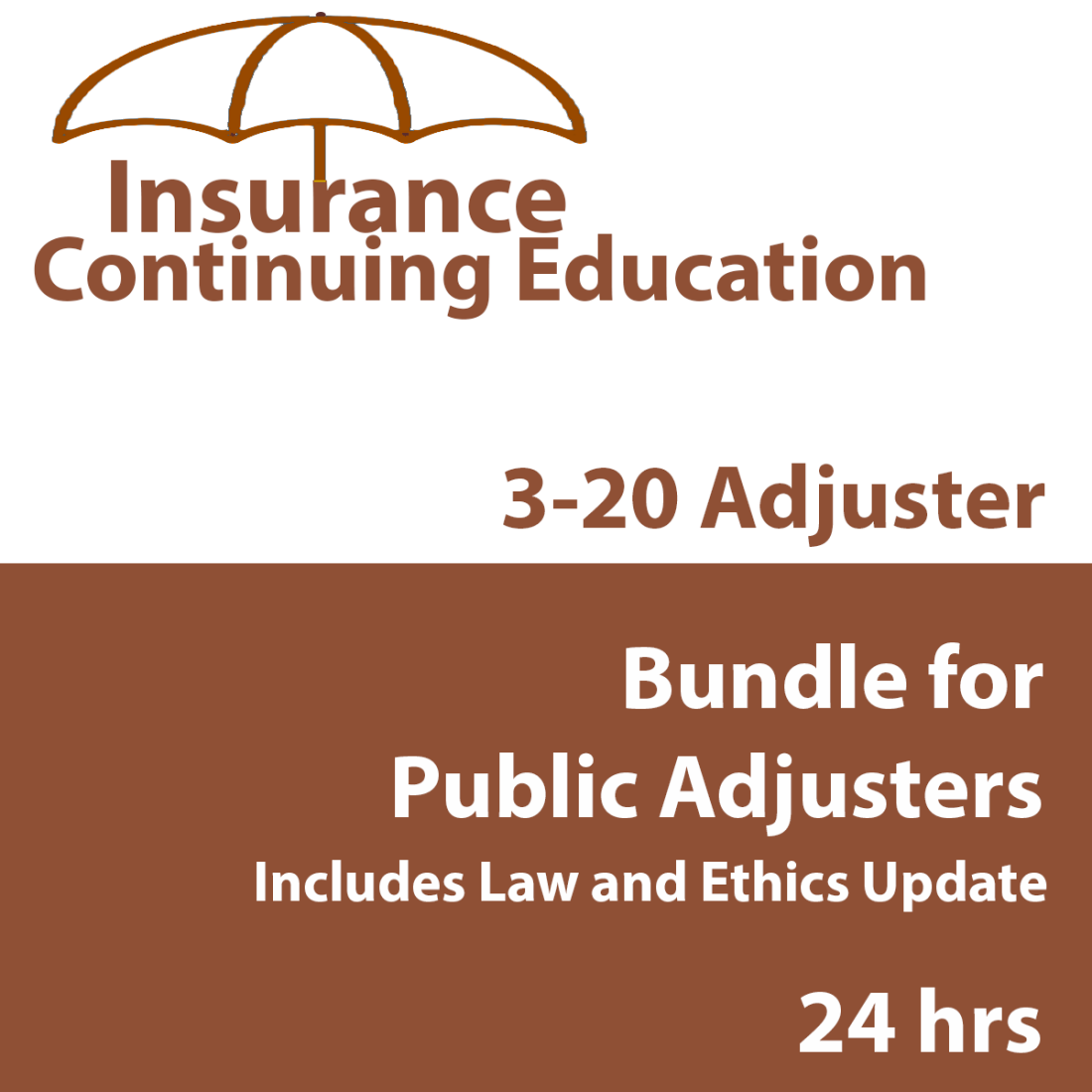 Florida 3-20 Public Adjuster CE Bundle | 24hr Online Law and Ethics ...