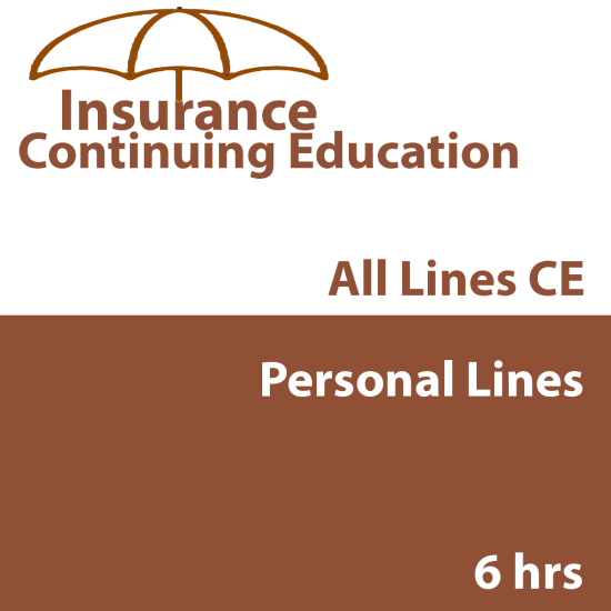6hr CE Property and Casualty - Personal Lines (INSCE021FL6)