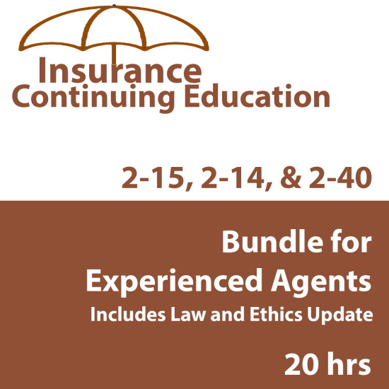 20 hr Health and Life CE Bundle - Experienced 2-15 2-14 or 2-40 Agents -{brand} Insurance, Continuing Education, Life, Health, Accidents and Annuities, Florida, Life & Health , Insurance Continuing Ed., Bundled Savings, Insurance, All Courses,20 hr Health and Life CE Bundle - Experienced 2-15 2-14 or 2-40 Agents