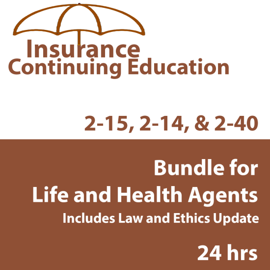 24 hr CE - 2-15, 2-14 or 2-40 Health and Life Complete CE Bundle (INSCEB023FL24) 24 hr CE - 2-15, 2-14 or 2-40 Health and Life Complete CE Bundle (INSCEB023FL24)