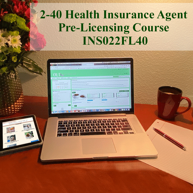 40 hr 2-40 Health Agent Prelicensing Course -{brand} Insurance, Florida, Life, Health, Accidents and Annuities, Insurance Pre-Licensing, Life, Health and Variable Annuities, Life & Health , Pre-licensing, Insurance, All Courses,40 hr 2-40 Health Agent Prelicensing Course